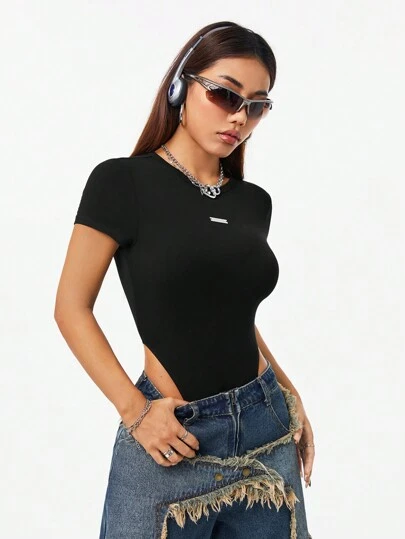 Coolane 女士秋季街头风 Y2K 针织纹理紧身衣