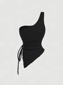 SHEIN MOD Black Knitted Jacquard Vintage Cute Women Top - Black - View 2