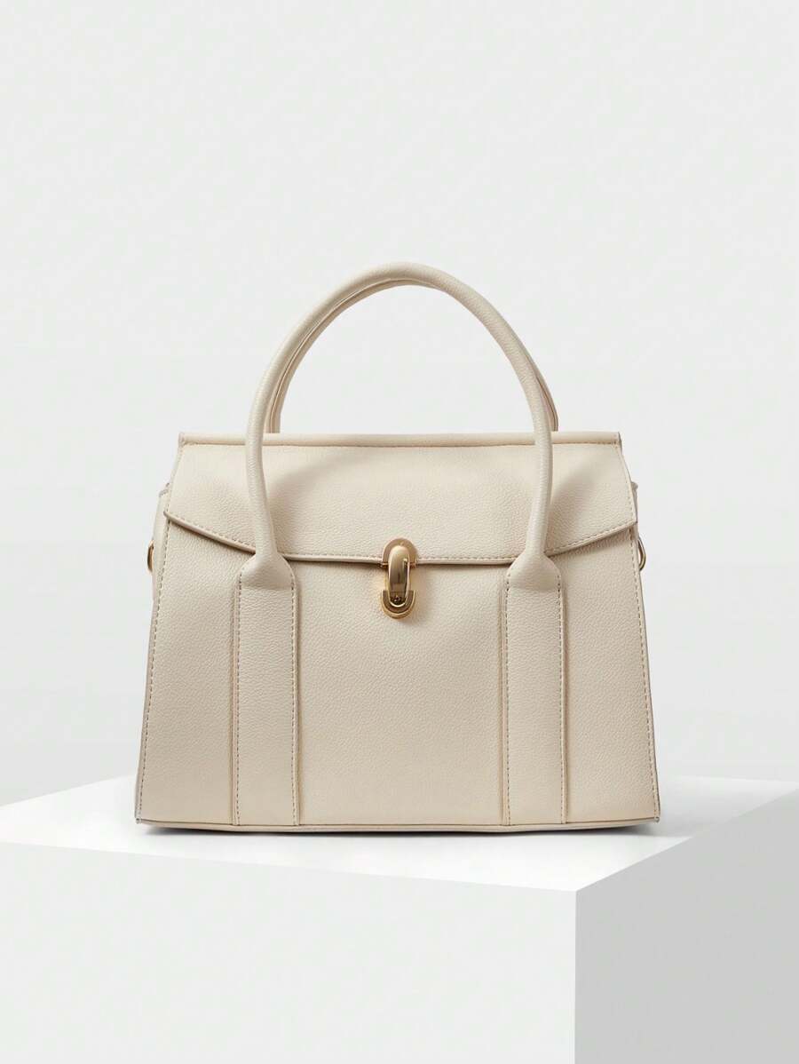 MOTF PREMIUM BOLSO DE MANO MINIMALISTA Y DE MODA PARA IR AL TRABAJO PARA MUJERES - Beis - Ver 1