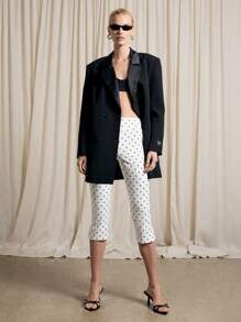 AiiRZ Printed Capri Leggings - White - View 6