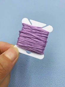 100 piezas Carretes de plástico blanco para hilos de bordado, bobinas para punto de cruz, organizador manual de hilos, enrollador DIY para manualidades y costura, accesorios para almacenamiento de hilos de bordado y punto de cruz, herramienta para manualidades - Blanco - Ver 6