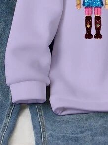 SHEIN Tween Girl Casual Nutcracker Print Sweatshirt, Autumn/Winter