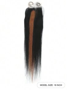 3pcs Straight Hair Bundles 4x4 Lace Front Closure With Baby Hair Around Transparent Lace Unprocessed Human Hair 1B/30 Color 3 Bundles Human Virgin Hair Extensions For Women Hair - S1/30 - View 2