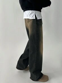 DAZY Quần Jeans Nam Màu Xanh Trơn Thường Ngày, Đơn Giản & Thời Trang Cho Mặc Hàng Ngày, Mùa Thu - Màu xanh lam - Xem 2