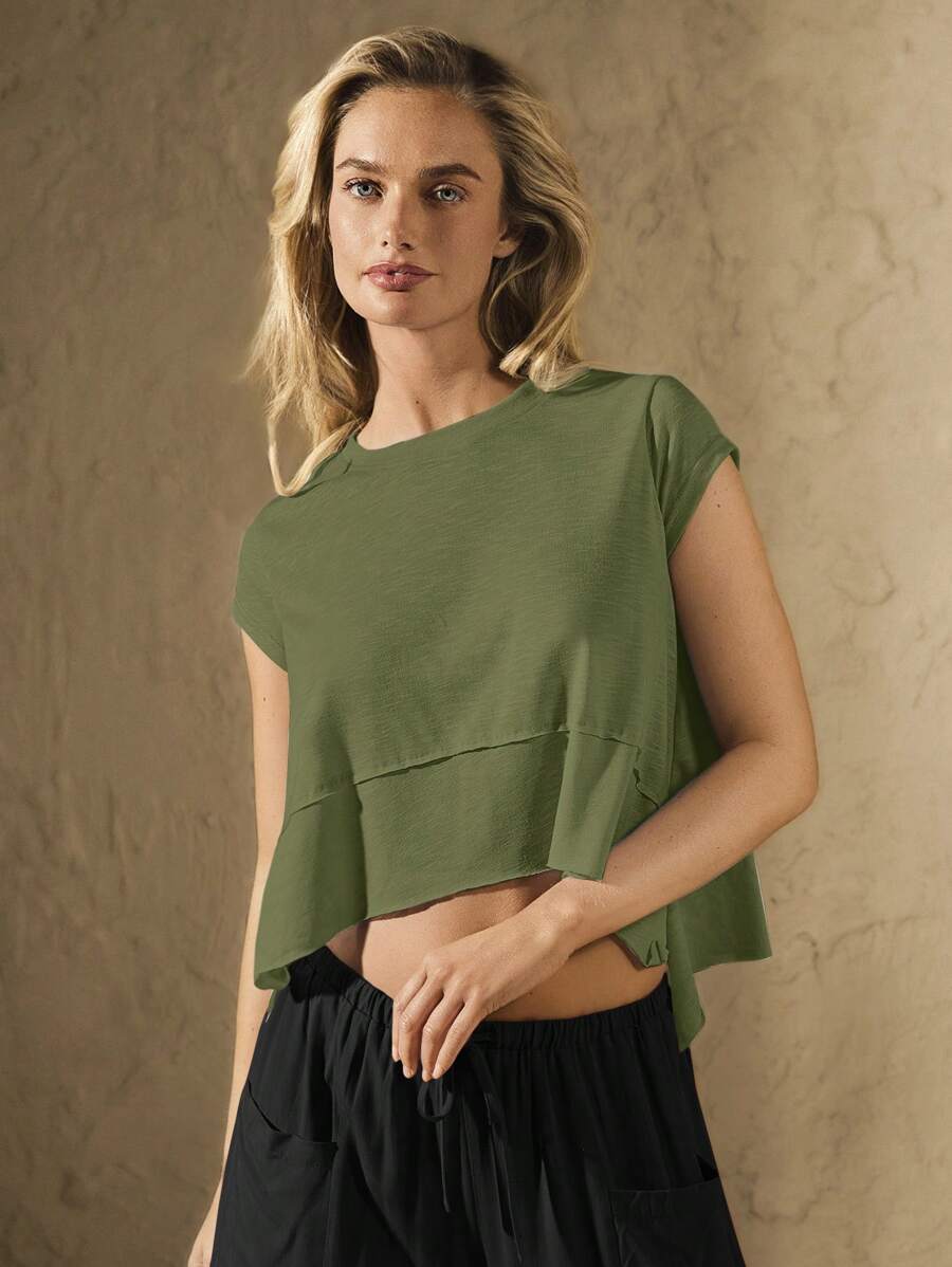 VARSITIE 运动 夏季户外 基本款 含运动衫 - 軍綠色 - 查看 1