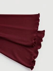 SHEIN MOD 重叠喇叭袖前杏色优雅 T 恤，衣服，白色女式 T 恤，秋季女装，返校季，外出服，修身 T 恤，新年，情人节