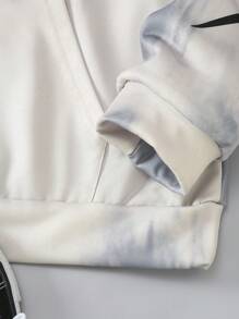 SHEIN Explorewe 1pc Teens/Youth Fashion Embroidered Print Sweatshirt, Casual For Teen Boys - Light Grey - View 3