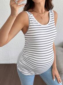 SHEIN 孕妇哺乳条纹吊带背心、孕妇哺乳服、哺乳上衣