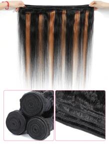 3pcs Straight Hair Bundles 4x4 Lace Front Closure With Baby Hair Around Transparent Lace Unprocessed Human Hair 1B/30 Color 3 Bundles Human Virgin Hair Extensions For Women Hair - S1/30 - View 7