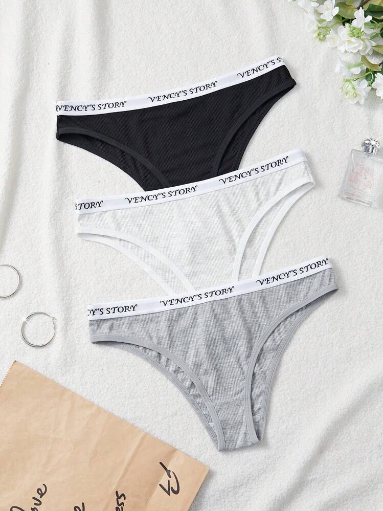 3pcs/Set Women Casual Sports Underwear - Multicolor - View 3