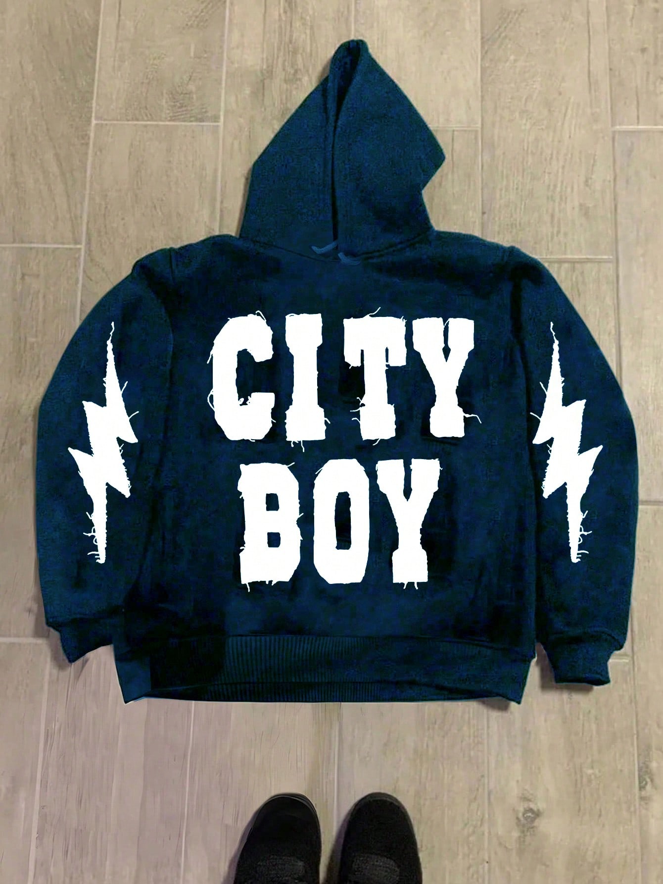 Manfinity Dauomo Men's Autumn/Winter Letter Print Loose Fit Casual Hoodie