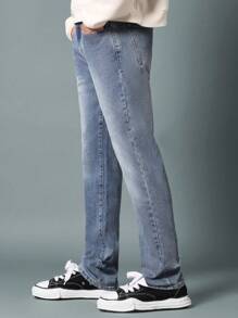 SUMWON Slim Fit Mid Wash Jean