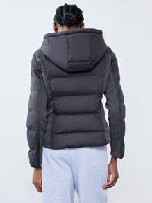 Lumivelle Women's Outdoor Casual Slim Fit Short Lightweight Hooded Padded Padded Coat Clothes Winter