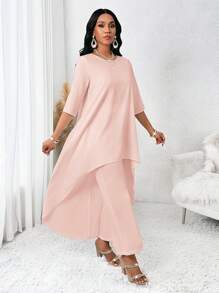 SHEIN Lady Bộ trang phục mùa thu bốn mùa cho phụ nữ Quần áo mùa thu Bộ đồ nữ dài tay màu trắng Bộ đồ hai mảnh bất đối xứng Bộ đồ mùa thu cho phụ nữ Bộ đồ nữ Bộ đồ trang phục cho phụ nữ Bộ đồ hai mảnh cho phụ nữ Bộ đồ mùa thu cho lễ hội Homecoming Bộ đồ mùa thu cho phụ nữ Bộ đồ nữ màu trắng Bộ đồ trang phục cho phụ nữ Bộ đồ bộ đồ Bộ đồ hai mảnh Váy cho sự kiện cưới Bộ đồ hai mảnh cho phụ nữ - Bụi hồng - Xem 3