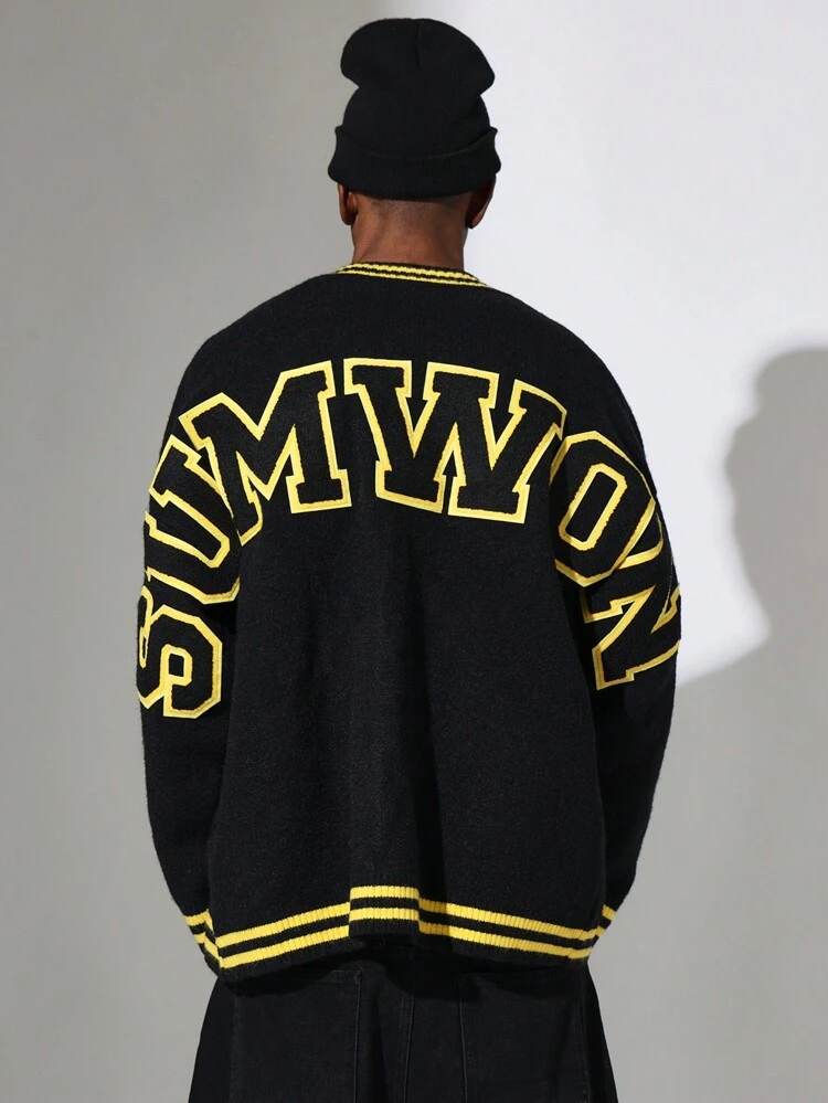 Classic Varsity Baseball Style Cardigan