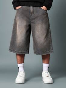 SUMWON Washed Denim Jort