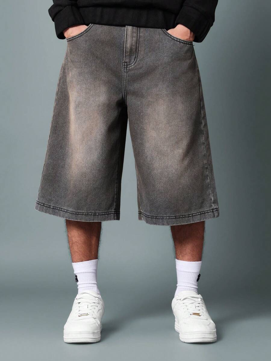 SUMWON Washed Denim Jort