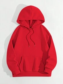 INAWLY Women Cute Cat Heart Graphic Print Pullover Red Hoodie Sweatshirt, Casual Hooded Top For Autumn/Winter