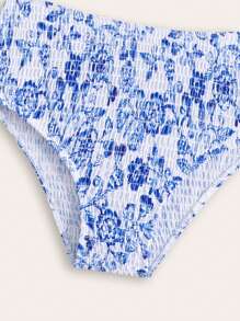 SHEIN New Stylish Teen Girls' Printed Bikini Swimwear Set