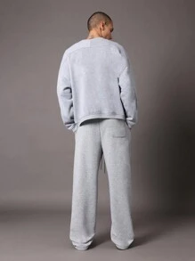 SUMWON Classic Loopback Athletic Sweatpants Cozy Winter Loungewear Drawstring Elastic Ankle Casual Workout Everyday Comfort Athleisure Pants - Grey - View 4