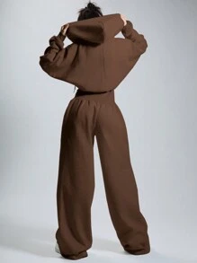 MUSERA Hooded Zip Through Jumpsuit Casual Spring Summer Vacation Spring Cute Airport Outfit