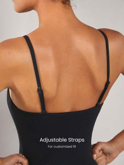 FeatherFit™ Low-Cut Neck 70's Flare Jumpsuit Low Impact Yoga Pilates Studio Black Jumpsuit Summer Jumpsuit Elegant Jumpsuit Jumpsuits For Woman
