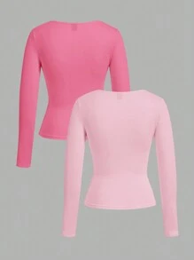 SHEIN EZwear Casual Simple Red Cherry Pattern Letter Print Loose Cropped Round Neck Short Sleeve Thin T-Shirt For Women,Slightly Sheer Suitable For Summer