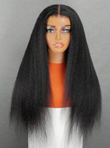 ALL READY WIG Wear & Go 无胶卷曲直发透明蕾丝前假发人发预拔漂白结 180% 密度 8-30 英寸 9*6 Yaki 直发蕾丝闭合假发 适合女性 自然黑色 - SNatural - 查看 2