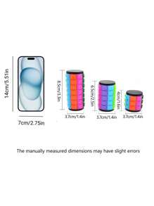 1pc 3D Rubik's Corn Cube, Finger Cube, Cylinder Cube, Personalized Puzzle High Difficulty 3/5/7 Layers Cube, Adult Stress Relief Toy, 3d Fidget, Sensory Cube, Rubex Cube, Sensory Toys, Fidget, Fidget Toys, Stress Balls, Pe, Squishies - Multicolor - View 6