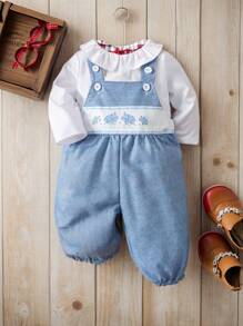 Souflis Souflis Baby Boy Rhinoceros Print Suspender Pants & White Shirt Gentleman Outfit,Cute Summer Matching Family Set For Daily Outings,Party & Photography Events - Multicolor - View 16