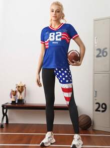 Cheerettes Women's School Style Sporty T-Shirt, For Casual Everyday Wear & Fitness