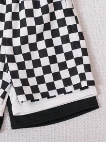 Buy 2 Get 1 Free - 3pcs/Set Young Boys/Girls Loose Comfortable Casual Fashion Sporty Patterned Knit Shorts, White Shorts X 2 + Black Shorts, Suitable For Spring/Summer, Everyday, Sports, Outings, School, Parties, Festivals, Photoshoots