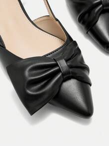 CUCCOO BIZCHIC Chaussures plates décontracté avec décoration en nœud de couleur unie pour femmes
