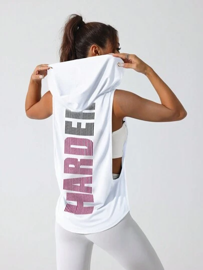 Easithlete Enfärgad Criss-Cross Back Athletic Tank Topworkout Linne