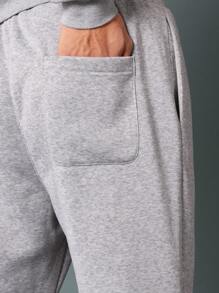 SUMWON Premium Athletic Sweatpants Wide Leg Loungewear Relaxed Fit Jogger Pants With Side Pockets Fleece Winter Athleisure Sport Casual Comfort - Grey - View 8