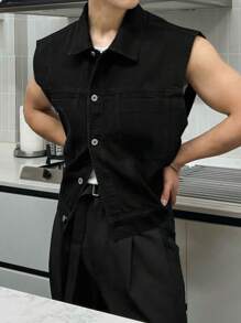 DAZY 男士街头时尚短款休闲背心夹克