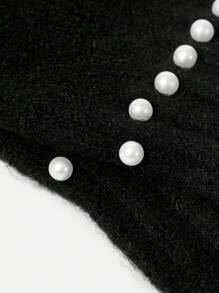 MOTF PREMIUM 1 PAIR BASICS FAUX PEARL CASUAL COMMUTER GLOVES - Black - View 4