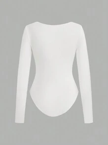 Muchica 3 件套女士休闲简约方领长袖紧身服装套装 - 彩色 - 查看 6