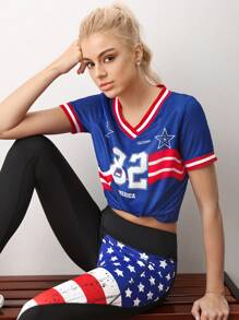 Cheerettes Women's School Style Sporty T-Shirt, For Casual Everyday Wear & Fitness