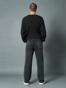 SUMWON Straight Fit Carpenter Jean - Dark Grey - View 5