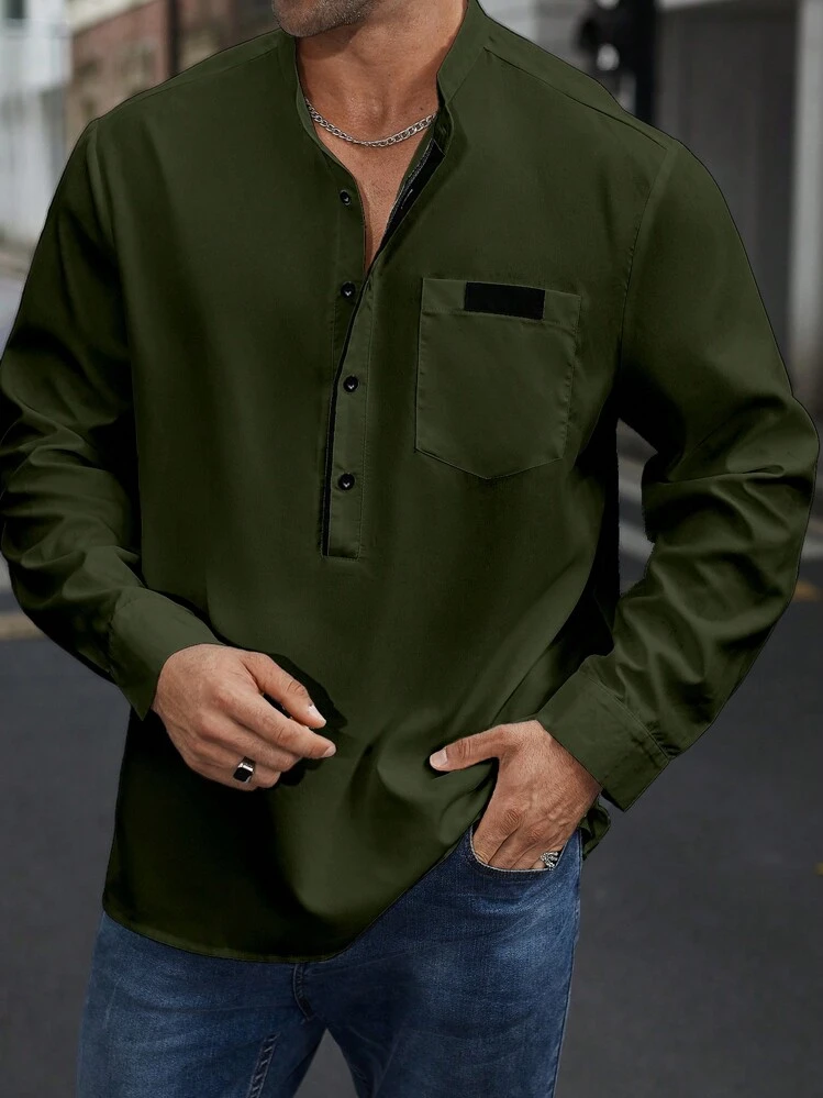 Manfinity CasualCool プラスサイズ メンズ コントラストカラー 長袖