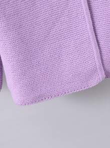 Girls Vintage Palace Style Double-Breasted Knitted Cardigan, Blue Collar Thick Knitted Sweater