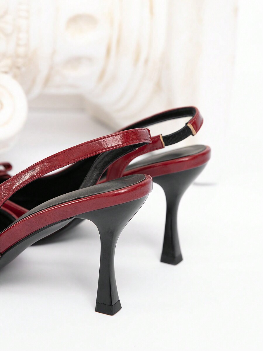 CUCCOO CHICEST Women's Pointed Toe Sexy High Heel Open Back Pumps, New 