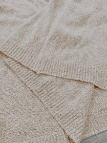 Calvaya Plus Size Women's Loose Lace Collar Long Sleeve Pullover Sweater, Autumn/Winter Knit Pullover Fall Sweater - Dusty Pink - View 3