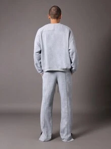 SUMWON Premium Athletic Sweatpants Loungewear Cozy Winter Fleece Pants Jogger Style Drawstring Waist Comfortable Gym Workout Athleisure Bottom - Grey - View 4