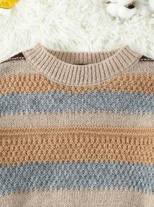 Girls Spring, Summer & Autumn Knitted Cardigan, Sweet & Gentle Style, Suitable For School, Fashion Street, Casual Wear, Home, Travel, Gathering And Shopping - Multicolor - View 3