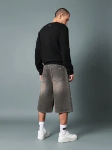 SUMWON Washed Denim Jort