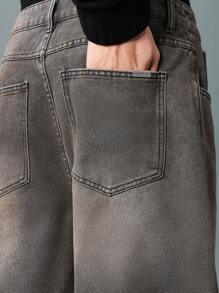 SUMWON Washed Denim Jort