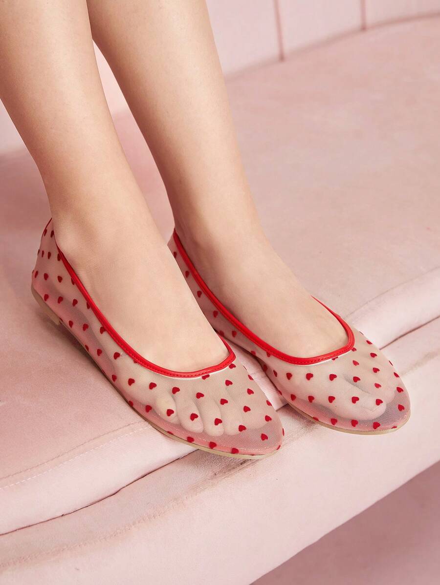 CUCCOO DOLLMOD 银色金属 PU + 灰色仿麂皮双色圆头女式平底乐福鞋 - 紅色 - 查看 1