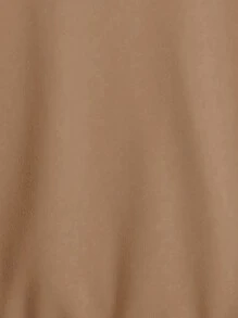 EURMUSE 棉质男士字母印花常规连帽卫衣 - 駝色 - 查看 3